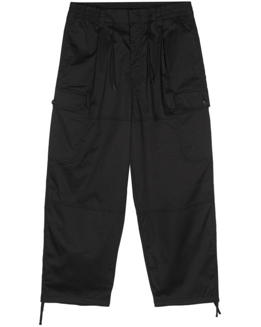 Emporio Armani Black Tapered Cargo Trousers for men