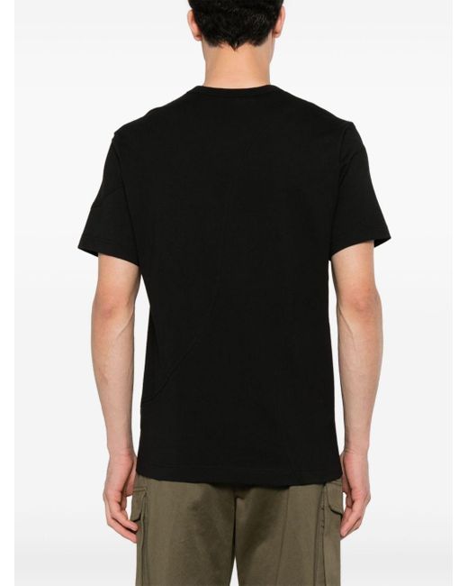 Comme des Garçons Black Panelled Cotton T-shirt for men
