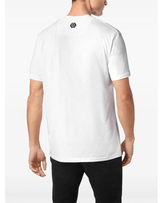 Philipp Plein White Ss Dragon T-Shirt for men
