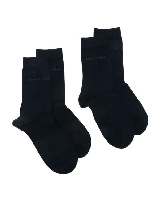 Marc O' Polo Sokken Met Logodetail in het Black