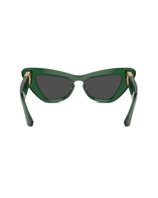 Burberry Green Cat-Eye-Sonnenbrille mit Rosen-Monogramm