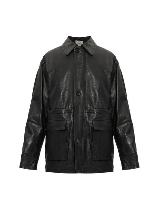Arma Black Mavis Leather Jacket for men