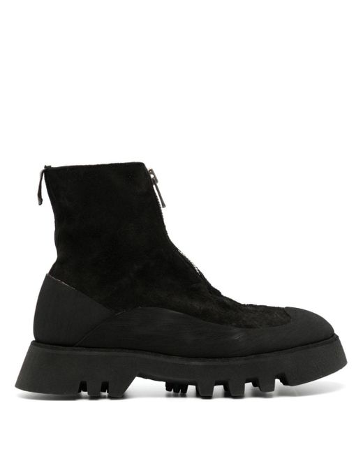 Guidi Black Zip-front Horse-leather Boots for men