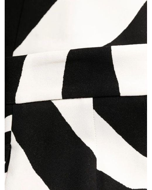 Dolce & Gabbana White Zebra-Print Flared Trousers