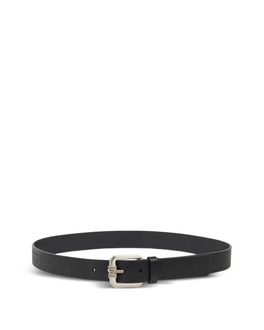 Etro White Leather Belt With Engraved Motif for men