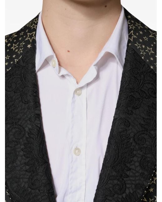 Dolce & Gabbana Black Sicilia Star-Jacquard Suit for men