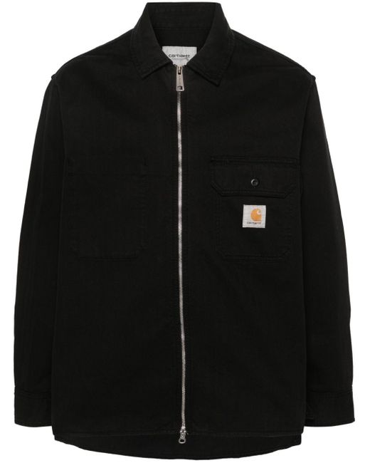 Carhartt Black Rainer Herringbone Shirt Jacket