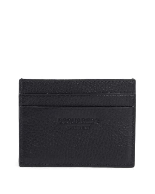 DSquared² Black Rebels Embossed Card Holder for men