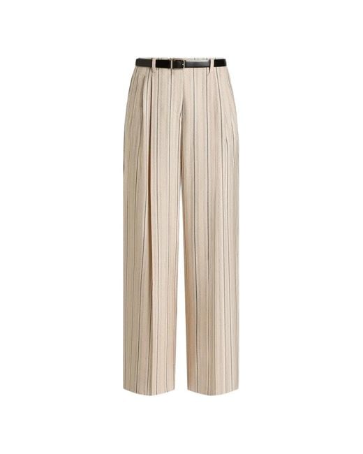 Dolce & Gabbana Natural Regimental Pinstripe Trousers