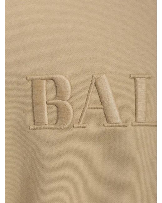 Balmain Natural Logo-Embroidered Sweatshirt for men
