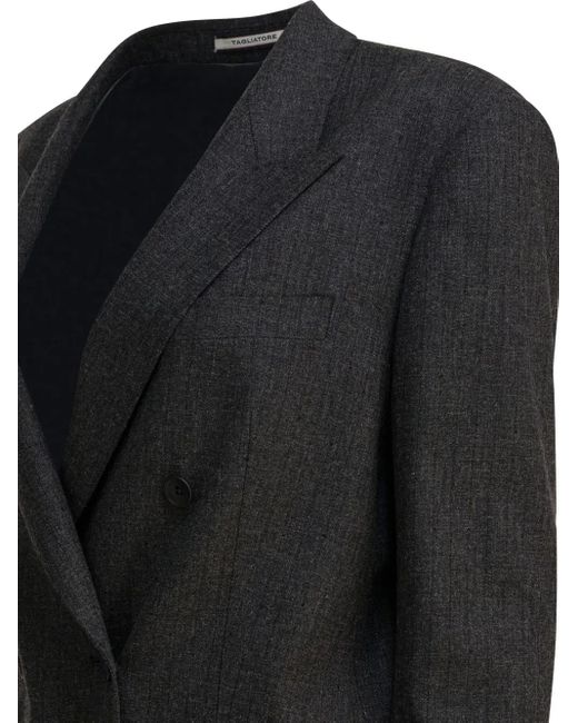 Tagliatore Black Double-Breasted Blazer