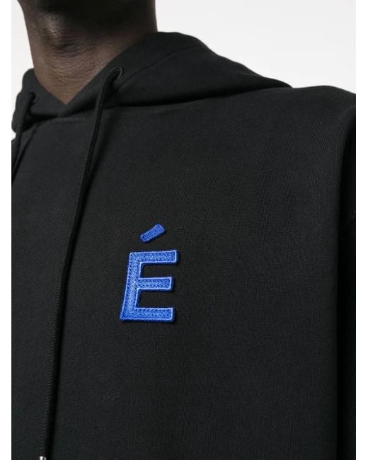 メンズ Etudes Studio National オーガニックコットン パーカー Black
