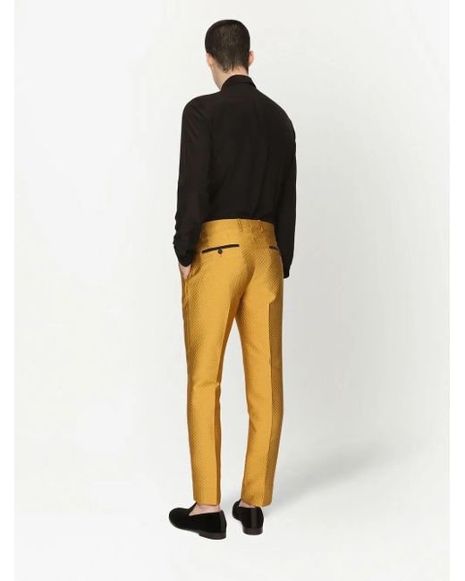 Dolce & Gabbana Black Cotton Poplin-Fit Tuxedo Shirt for men