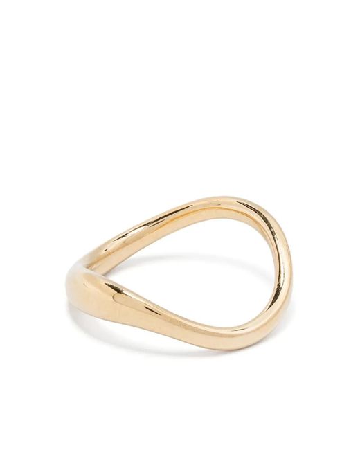KIMAI Metallic 18kt Gold Twisted Delia Plain Ring