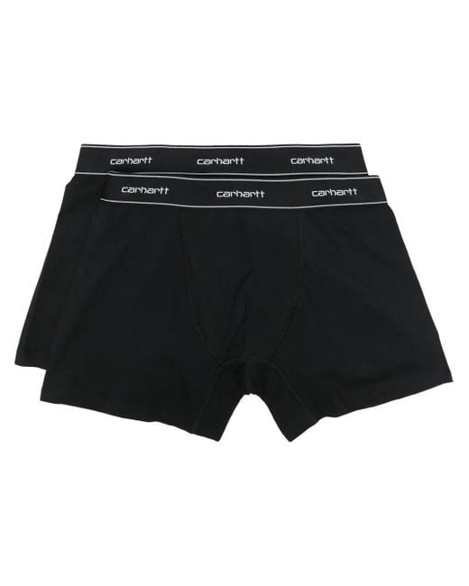 Carhartt Black Two-Pack Logo-Print Waistband Boxers for men