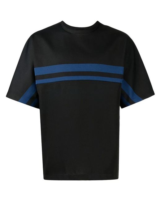 3.1 Phillip Lim Black Striped Crew-Neck T-Shirt for men