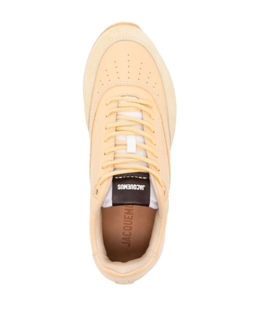 Jacquemus Natural Panelled Lace-up Sneakers