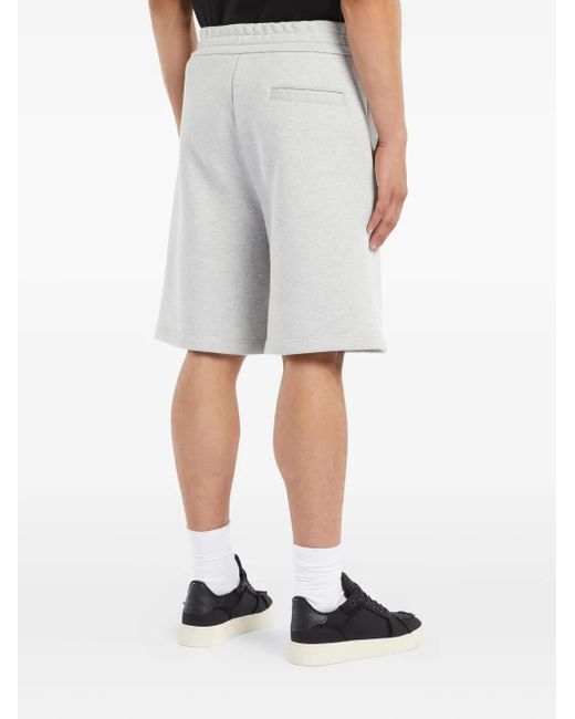 Giuseppe Zanotti Gray Logo-Embroidered Shorts for men