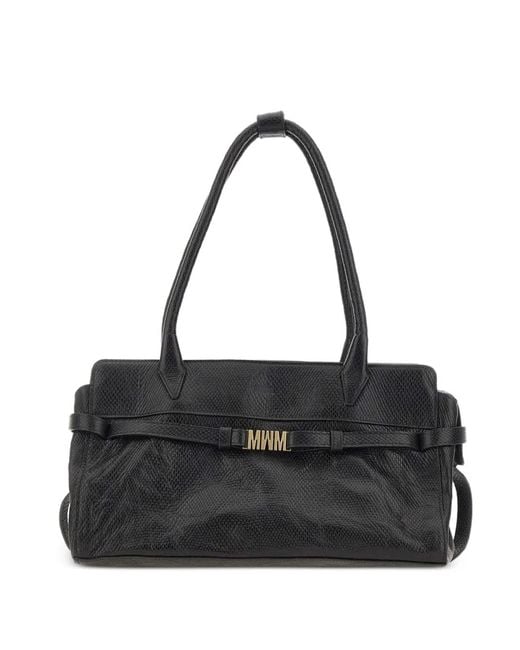 Borsa A Spalla Con Logo di Mandelli in Black