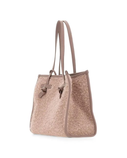 MARCELLA CLUB Pink Marcella Bouclé-Effect Shoulder Bag