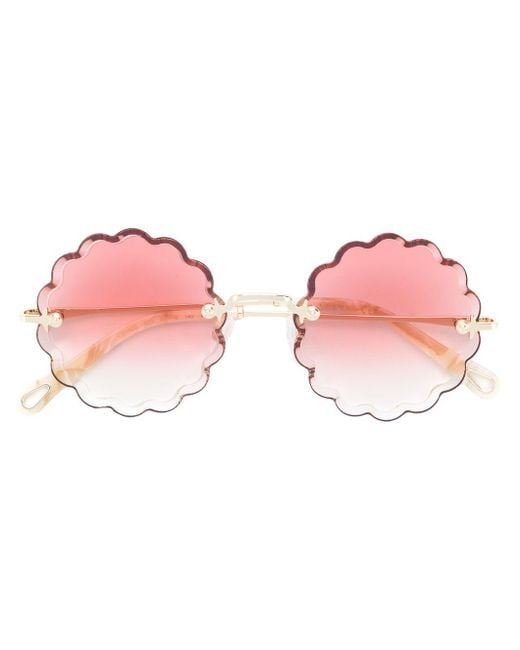 Chloé Pink Rosie Flower Shaped Sunglasses