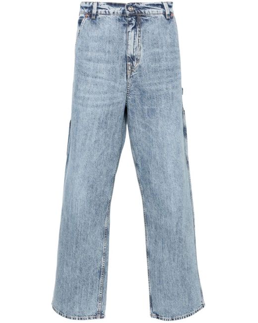 Our Legacy Blue Joiner Mid-Rise Cargo Jeans for men