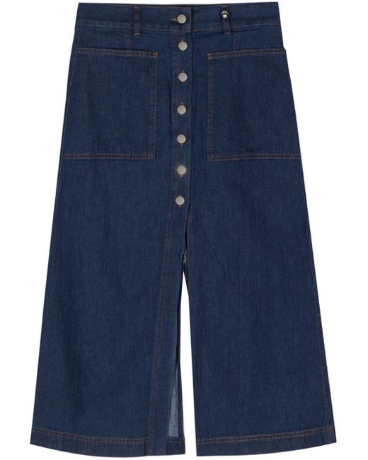 Ports 1961 Denim Wikkelrok in het Blue