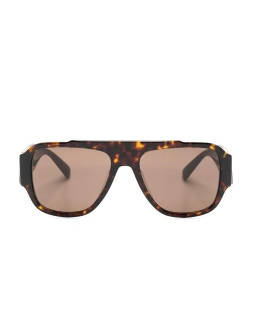 Versace Brown Oversize Frame Sunglasses for men