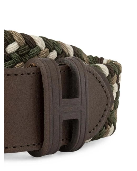 Hackett Brown Parachute Braided Belt for men