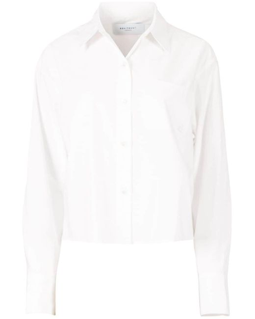 Equipment White Long-sleeve Cotton Shirt