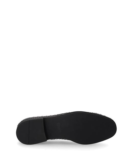 Frau Black Woven-Leather Saddle Loafers for men