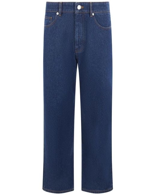 Maison Kitsuné Blue Straight-Leg Jeans for men