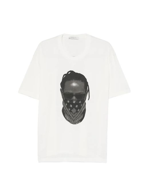 Ih Nom Uh Nit White Mask-Print T-Shirt for men