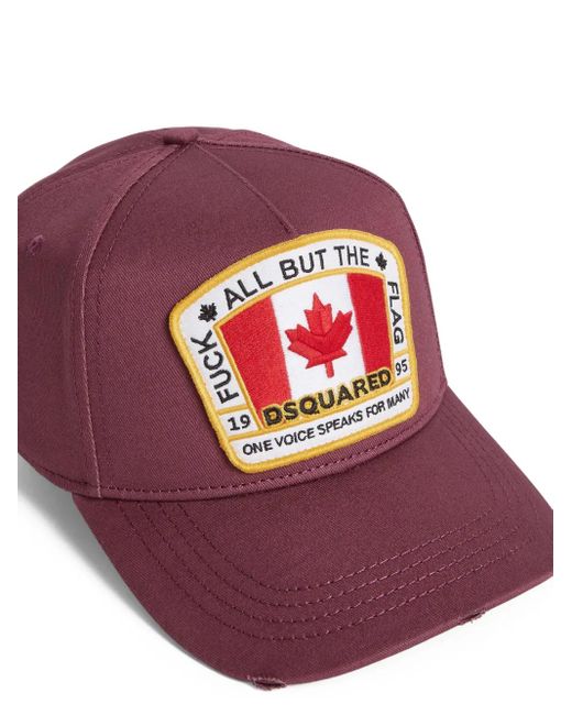 DSquared² Red Cotton Baseball Cap
