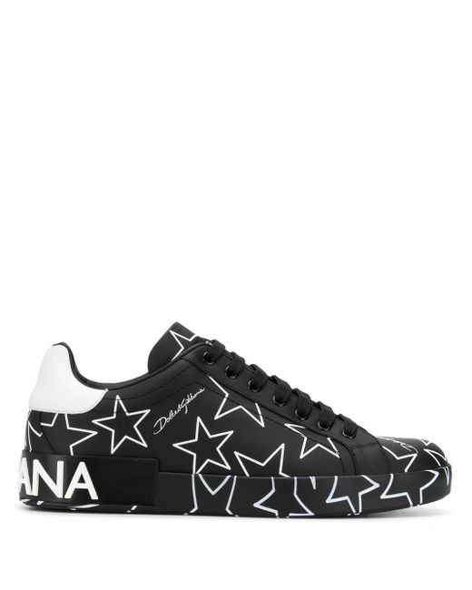 Dolce&Gabbana ドルガバmixed star iPhone XS Dolce & Gabbana Mixed Star Print Portofino Sneakers In Nappa