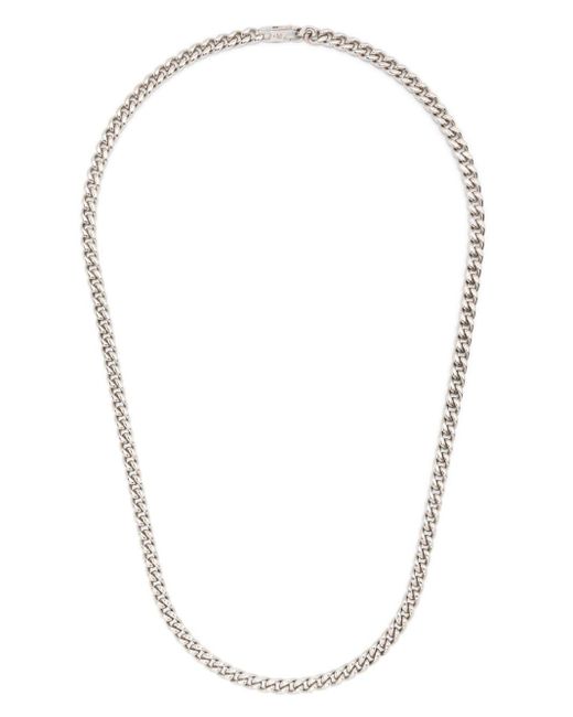 メンズ Missoma Flat Curb Chain Necklace White