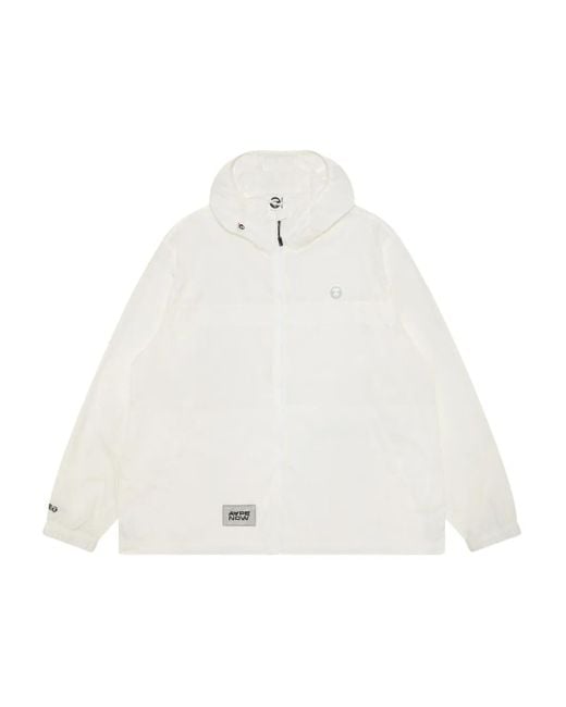 Giacca Leggera Con Cappuccio di Aape By A Bathing Ape in White da Uomo