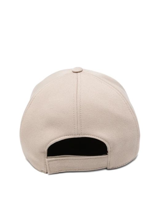 Eleventy White Two-Tone Baseball Cap for men