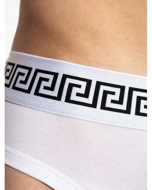 Versace Drie Slips Met Logo in het White voor heren