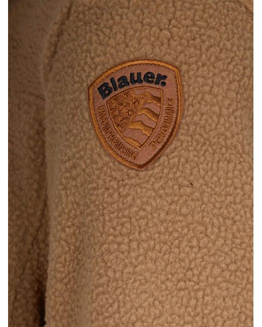 Blauer Brown Hooded Zip-Up Jacket for men