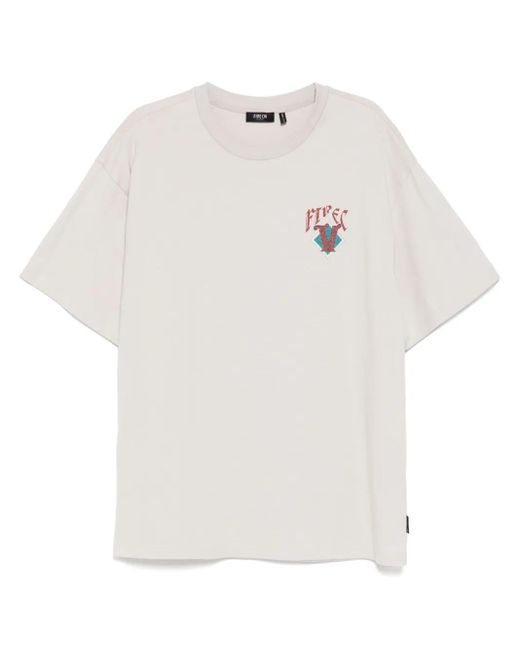 メンズ FIVE CM グラフィック Tシャツ White