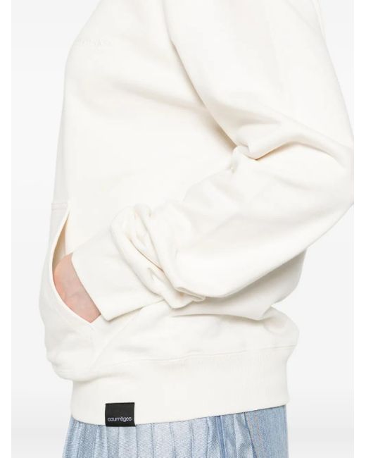 Courreges Top Met Capuchon in het White