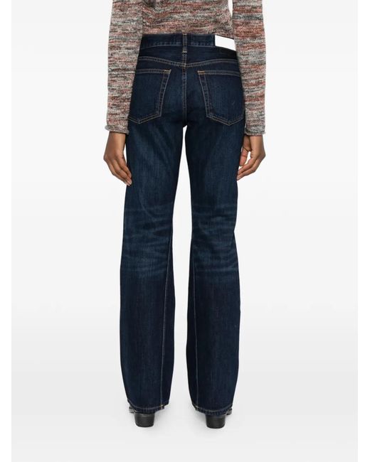 Re/done Bootcut Jeans in het Blue