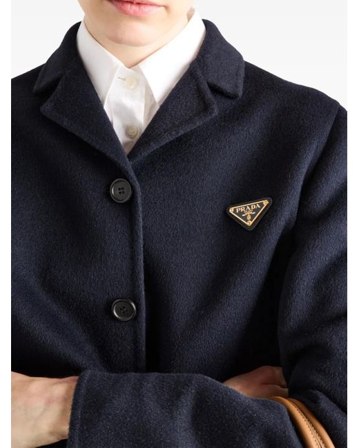 Prada エンブロイダリー シングルジャケット Blue