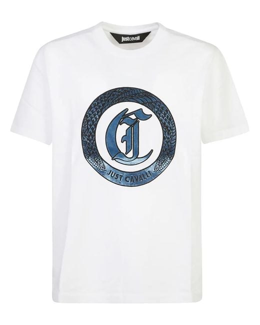 Just Cavalli Blue T-Shirts And Polos for men