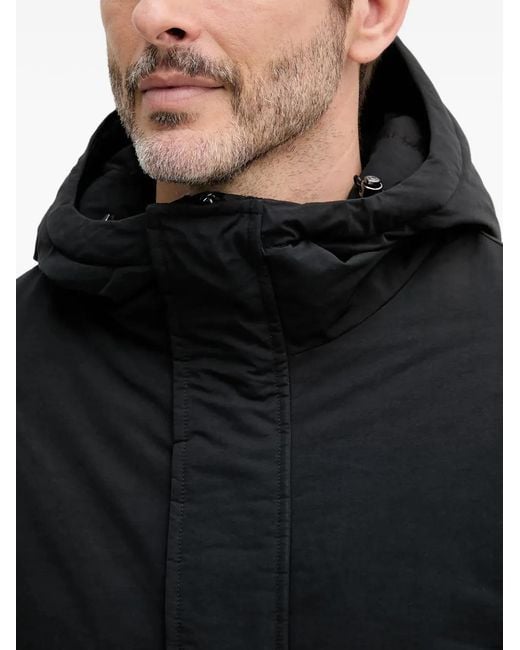 Colmar Black Hooded Logo-Patch Jacket for men