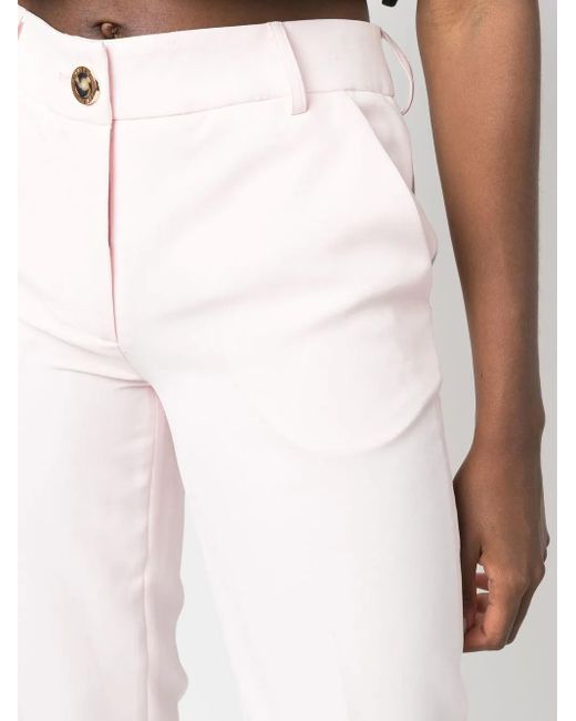 Philipp Plein White Tapered Office Trousers