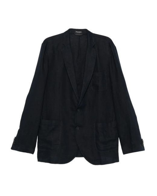 Marc O' Polo Blue Notched Linen Blazer for men