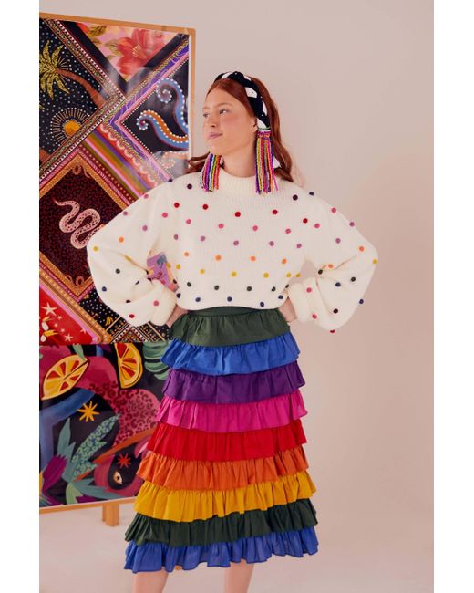 Rainbow dot deals sweater