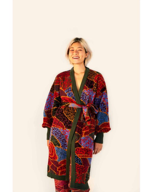 FARM Rio Synthetic Midi Cardigan in Red | Lyst